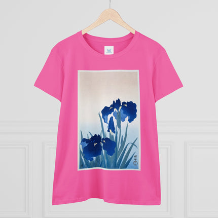 Irises by Ohara Koson Women's Midweight Cotton Tee