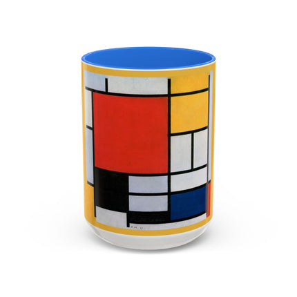 Composition with Red, Yellow, Blue, and Black by Piet Mondrian Colorful Mugs (11oz, 15oz)