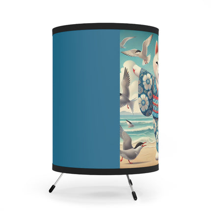 Geisha Kitten by the Seaside Tripod Lamp
