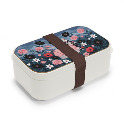 🌹🎭 The Rose Masquerade Promenade Bento Lunch Box – Art Deco Floral Elegance