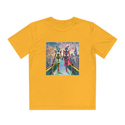Cyber Punk Robot Models Youth Competitor Tee