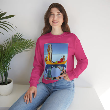 Le long du Missouri (Indian couple on the Missouri River) by George Barbier Heavy Blend™ Crewneck Sweatshirt
