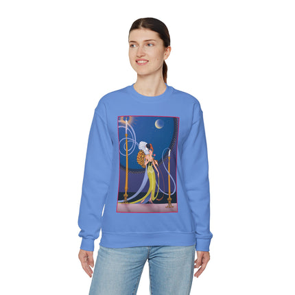 Smoke and Secrets: A Glamorous Encounter in Prohibition Era Heavy Blend™ Crewneck Sweatshirt