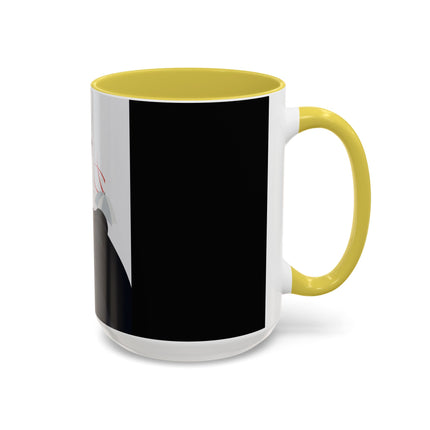 The Lady of Silver Umbrellas Colorful Mug (11oz, 15oz) – Art Deco Mystery, Elegant Fashion & Silver Dreamscape