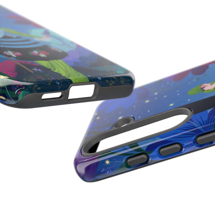 🌸🐦 The Lady Of The Midnight Bird Garden Phone Case – Art Deco Floral Fantasy
