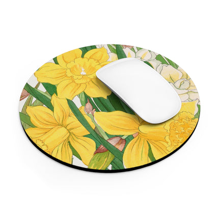 Daffodil by Tanigami Kônan Mouse Pad, Round and Rectangle