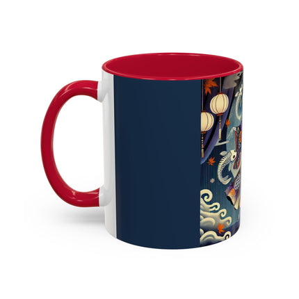 Skeleton Kabuki Performer Colorful Mugs (11oz, 15oz)