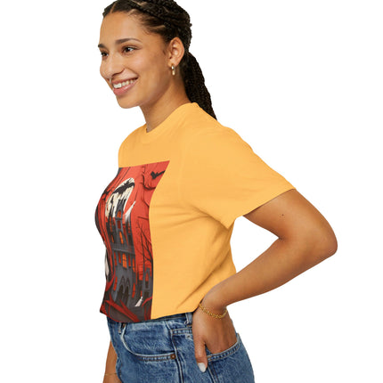 Halloween Night Scene Unisex Garment-Dyed T-shirt