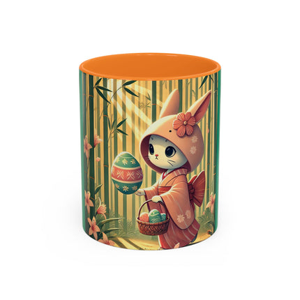 Geisha Kitten’s Easter Stroll Colorful Mugs (11oz, 15oz)