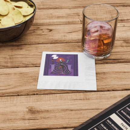 Mystic Elegance White Coined Napkins