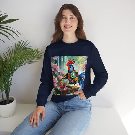 Cyberpunk Rooster Unisex Heavy Blend™ Crewneck Sweatshirt