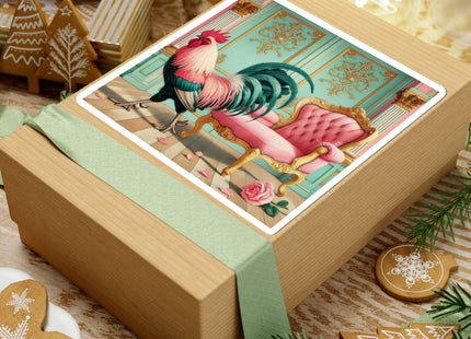 The Salon Rooster Kiss-Cut Stickers (4 Sizes)