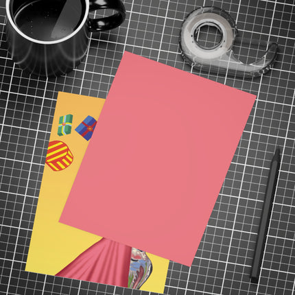 Elegant Holiday Woman with Gifts Postcard Bundles (envelopes included)