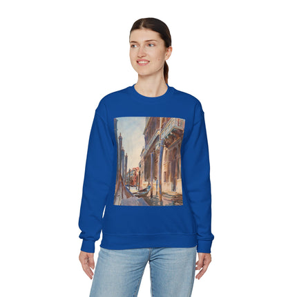 Gondola Moorings on the Grand Canal by John Singer Sargent Heavy Blend™ Crewneck Sweatshirt