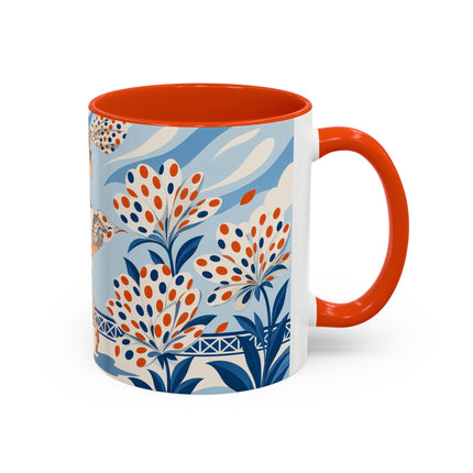 🌼🧡 The Polka Dot Wind Dancer Colorful Mug – Art Deco Fashion Whimsy