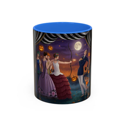 🏹🎃 Cupid's Arrow At Pumpkin Moon Manor Colorful Mug – Romantic Halloween Charm