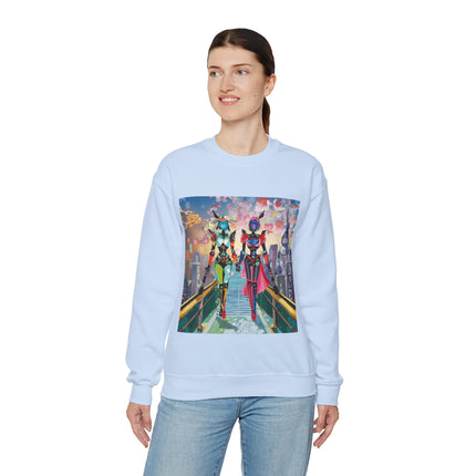 Cyber Punk Robot Models Unisex Heavy Blend™ Crewneck Sweatshirt