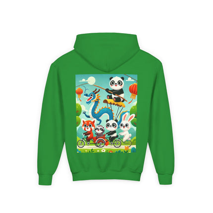 Rolling Along Together Youth Hooded Sweatshirt – Friendship, Fun & Playful Adventure