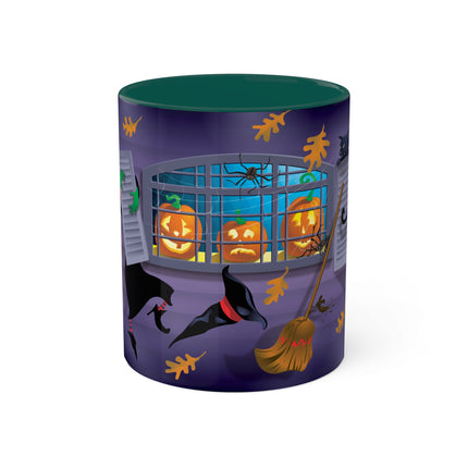 Whimsical Halloween Mischief Colorful Mugs, 11oz