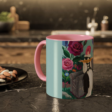 The Lady Of The Garden Tea Colorful Mugs – Art Deco Floral Elegance