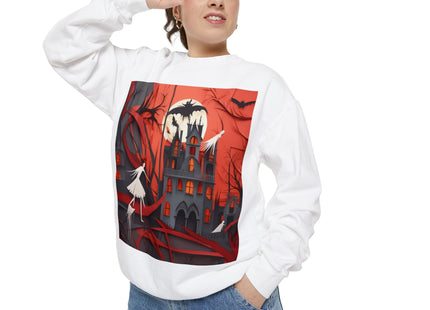 Halloween Night Scene Unisex Garment-Dyed Sweatshirt