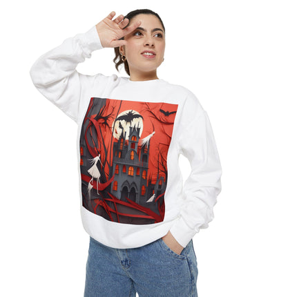 Halloween Night Scene Unisex Garment-Dyed Sweatshirt