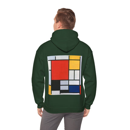 Composition with Red, Yellow, Blue, and Black by Piet Mondrian Heavy Blend™ Hooded Sweatshirt