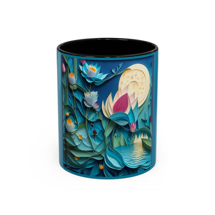 Ethereal Moonlit Lake Colorful Mugs (11oz, 15oz)