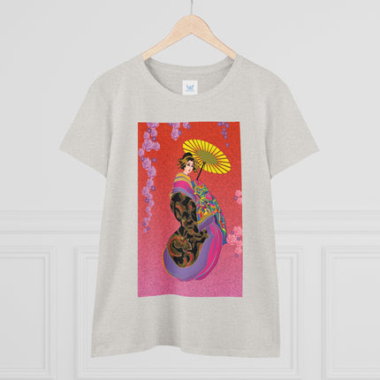 Enchanting Geisha Women's Midweight Cotton Tee