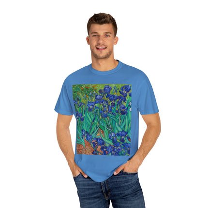 Irises by Van Gogh Unisex Garment-Dyed T-shirt