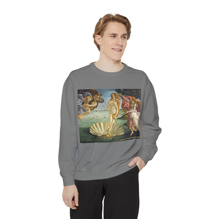 Birth of Venus by Sandro Botticelli Unisex Garment-Dyed Sweatshirt