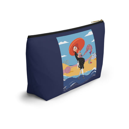 Beachside Promenade Cosmetic Bag – Glamorous Summer Stroll & Retro Chic