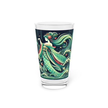 Mermaid Queen Rising from the Deep Glass, 16oz