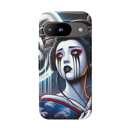 Geisha’s Black Ink Tears Phone Cases