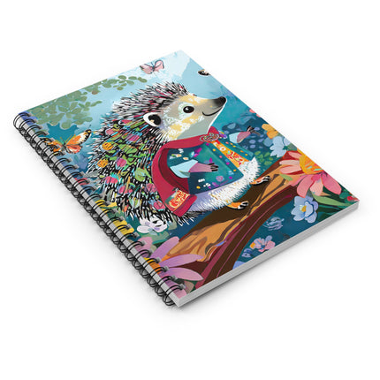 Cute Hedgehog Spiral Notebook - Ruled Line