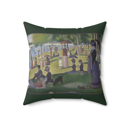A Sunday on La Grande Jatte by Georges Seurat Spun Polyester Square Pillow