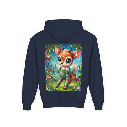 Fawn Defender Youth Hooded Sweatshirt – Gentle Courage & Forest Magic