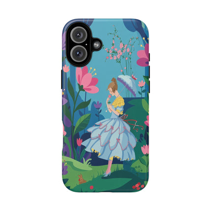 🌸☂️ A Stroll Through The Enchanted Forest Phone Case – Art Deco Floral Fantasy