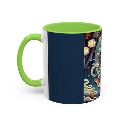 Skeleton Kabuki Performer Colorful Mugs (11oz, 15oz)