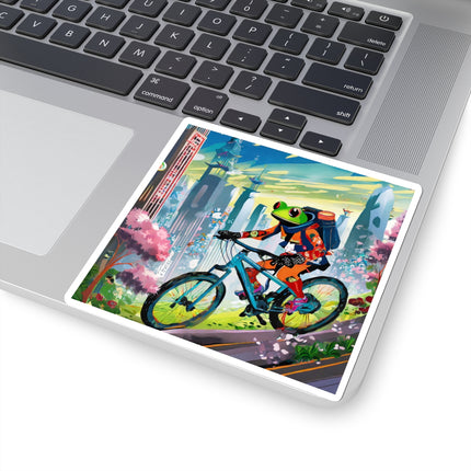 Cyberpunk Frog Kiss-Cut Stickers (4 Sizes)