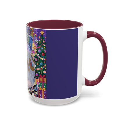 🎄✨ The Lady Of The Christmas Ornament Colorful Mug – Art Deco Holiday Fantasy