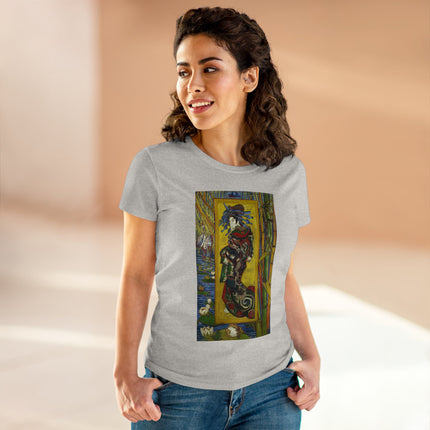 Courtesan (after Eisen) by Vincent van Gogh Women's Midweight Cotton Tee