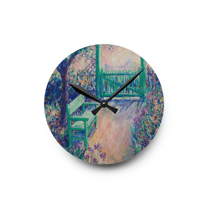 The Artist’s Garden Acrylic Wall Clock, Round and Square
