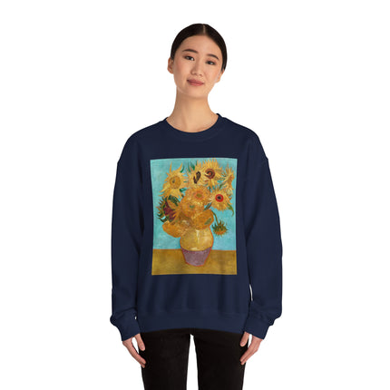 Vase with Twelve Sunflowers by Vincent Van Gogh Heavy Blend™ Crewneck Sweatshirt