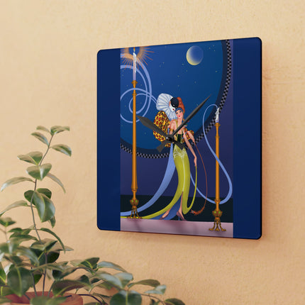Smoke and Secrets Acrylic Wall Clock