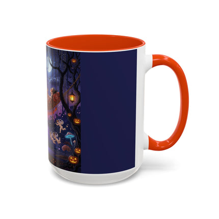 🌙🎃 Moonlit Mischief In The Pumpkin Grove Colorful Mug – Whimsical Halloween Fantasy