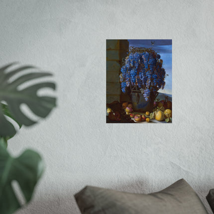 Still Life with Grapes and Other Fruit by Luca Forte Fine Art Posters