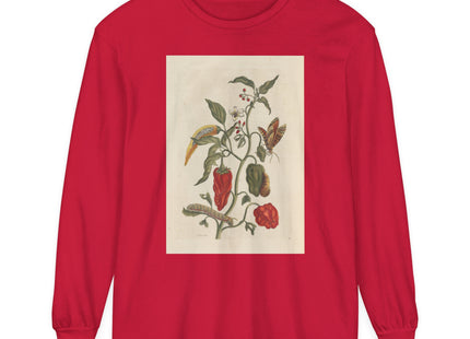 Botanical Pl.15 by Maria Sibylla Merian Garment-dyed Long Sleeve T-Shirt