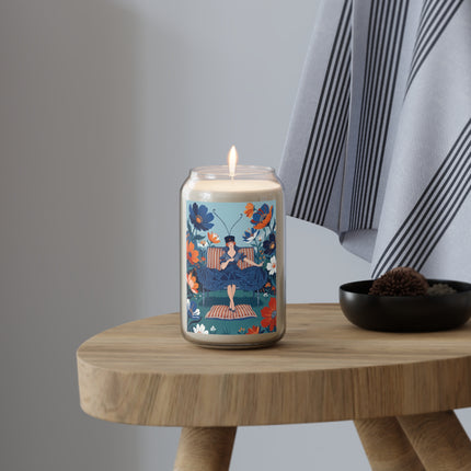 🌼🎩 The Lady Of The Grand Garden Chair Scented Soy Candle – Art Deco Floral Fashion