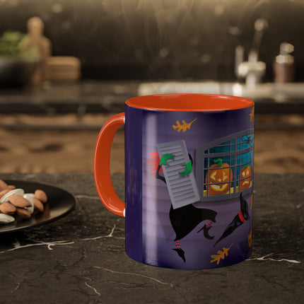 Whimsical Halloween Mischief Colorful Mugs, 11oz